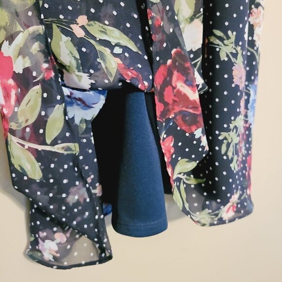 IZ Buyer | Women's Multi-Colored Mixed Print Belted Mini Dress (Size Medium) - Picture 9 of 14